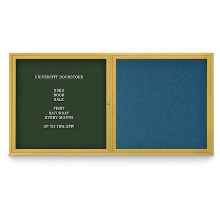 United Visual Products Corkboard, Cloud/Bronze, 72"x36" UV407PLUS-BRONZE-CLOUD
